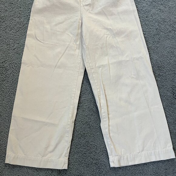 FP WE THE FREE Taupe HIGH RISE WIDE LEG FLAT FRONT COTTON BAGGIE PANTS -NWT - 30 - Picture 3 of 12